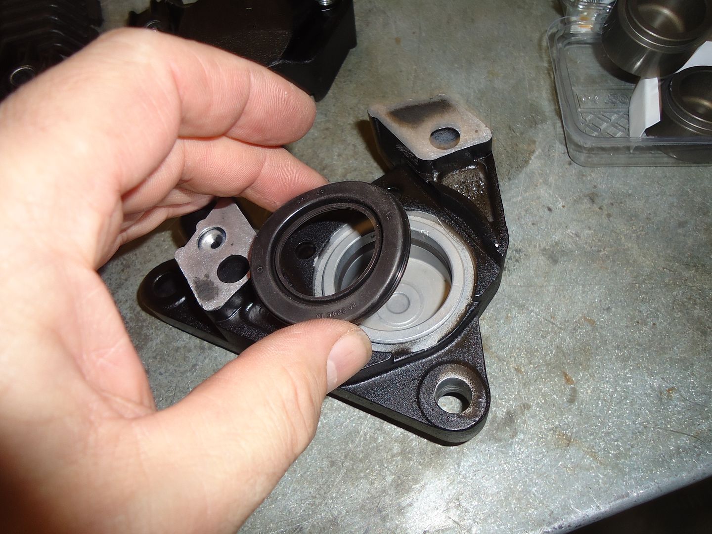 Brembo P08 caliper leak...a question (more leaks!).